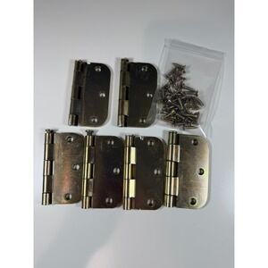 VTG Hager Door Hinges 3.5in Gold Brass Tone 6 Pack Hardware USA Made Some Paint